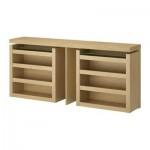 МАЛЬМ Изголовье/полка прикроватная, 3 шт - дубовый шпон, беленый, 180 см