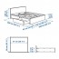 MALM каркас кровати+2 кроватных ящика дубовый шпон, беленый/Лонсет 160x200 cm