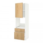 МЕТОД / МАКСИМЕРА Высок шкаф д духов+дверь/2 ящика - белый, Экестад дуб, 60x60x200 см МЕТОД / МАКСИМЕРА Высок шкаф д духов+дверь/2 ящика - белый, Экестад дуб, 60x60x200 см