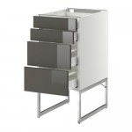 МЕТОД / МАКСИМЕРА Нплн шк 4 фронт/2 низк/2средн ящ - 40x60x60 см, Рингульт глянцевый серый, белый МЕТОД / МАКСИМЕРА Нплн шк 4 фронт/2 низк/2средн ящ - 40x60x60 см, Рингульт глянцевый серый, белый