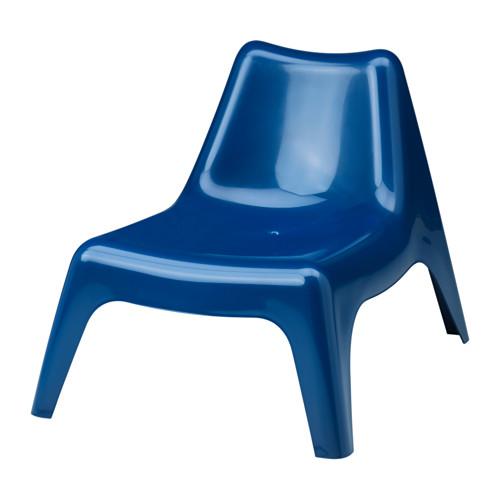 ИКЕА ПС ВОГЭ Садовое легкое кресло - темно-синий