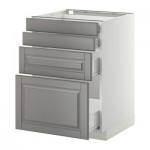 МЕТОД / ФОРВАРА Напольн шкаф 4 фронт панели/4 ящика - 60x60 см, Будбин серый, белый МЕТОД / ФОРВАРА Напольн шкаф 4 фронт панели/4 ящика - 60x60 см, Будбин серый, белый