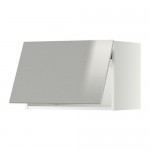 МЕТОД Горизонтальный навесной шкаф - белый, Гревста нержавеющ сталь, 60x40 см