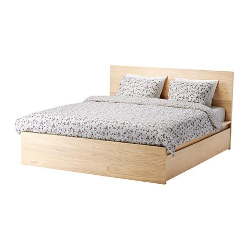 МАЛЬМ Каркас кровати+2 кроватных ящика