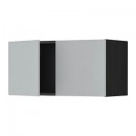 МЕТОД Навесной шкаф с 2 дверями - Веддинге серый, под дерево черный