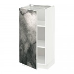 МЕТОД Напольный шкаф с полками - белый, Кальвиа с печатным рисунком, 40x37 см МЕТОД Напольный шкаф с полками - белый, Кальвиа с печатным рисунком, 40x37 см