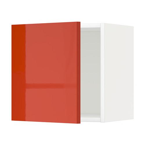 МЕТОД Шкаф навесной - белый, Ерста глянцевый оранжевый, 40x40 см