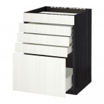 МЕТОД / ФОРВАРА Напольн шк д/вар панели/5фасад/4ящ - 60x60 см, Росдаль белый ясень, под дерево черный МЕТОД / ФОРВАРА Напольн шк д/вар панели/5фасад/4ящ - 60x60 см, Росдаль белый ясень, под дерево черный