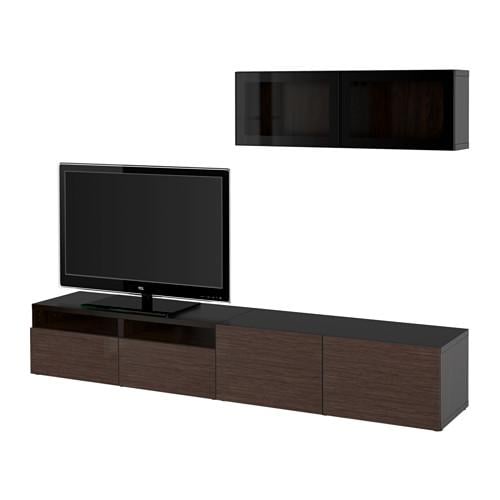 Uitgelezene BESTÅ TV cabinet, COMBINED / glass doors - black-brown / high AB-23