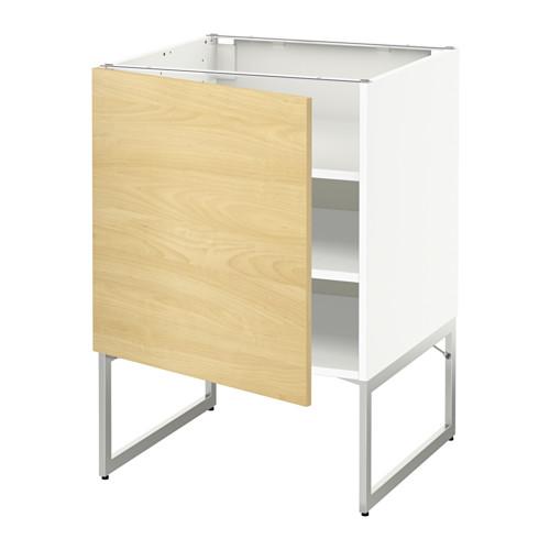 МЕТОД Напольный шкаф с полками - 60x60x60 см, Тингсрид под березу, белый МЕТОД Напольный шкаф с полками - 60x60x60 см, Тингсрид под березу, белый