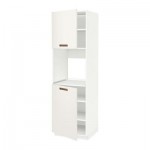 МЕТОД Высок шкаф д/духовки/2дверцы/полки - 60x60x200 см, Мэрста белый, белый МЕТОД Высок шкаф д/духовки/2дверцы/полки - 60x60x200 см, Мэрста белый, белый