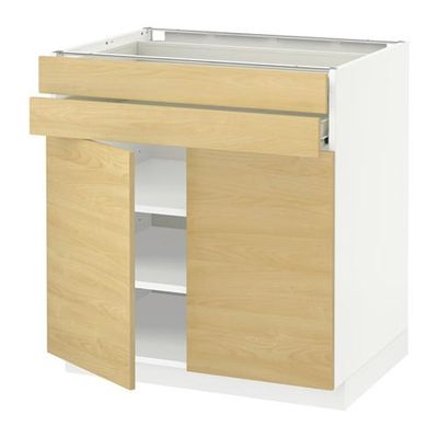 МЕТОД / ФОРВАРА Напольный шкаф/2дверцы/2ящика - Тингсрид под березу, белый МЕТОД / ФОРВАРА Напольный шкаф/2дверцы/2ящика - Тингсрид под березу, белый