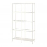 ВИТШЁ Стеллаж - белый/стекло