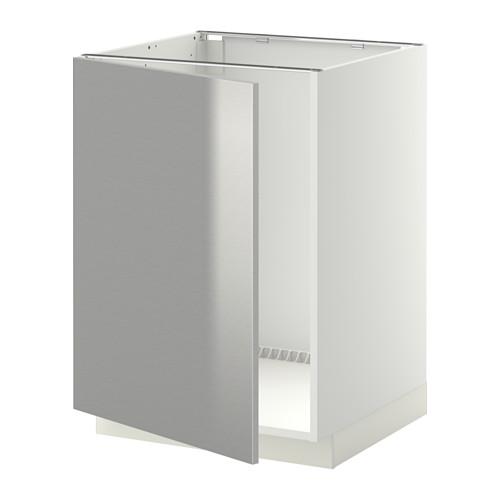 METOD напольный шкаф для раковины белый/Гревста нержавеющ сталь 60x61.8x88 cm