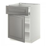 МЕТОД / ФОРВАРА Напольн шкаф с полкой/ящиком/дверью - белый, Будбин серый, 60x60 см МЕТОД / ФОРВАРА Напольн шкаф с полкой/ящиком/дверью - белый, Будбин серый, 60x60 см