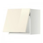 МЕТОД Горизонтальный навесной шкаф - 40x40 см, Рингульт глянцевый кремовый, белый