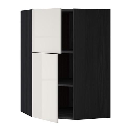 METOD угловой навесной шкаф+полки/2дверцы