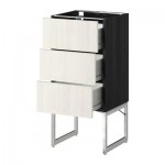 МЕТОД / ФОРВАРА Нплн шк 3 фрнт/3 средн ящика - 40x37x60 см, Росдаль белый ясень, под дерево черный МЕТОД / ФОРВАРА Нплн шк 3 фрнт/3 средн ящика - 40x37x60 см, Росдаль белый ясень, под дерево черный