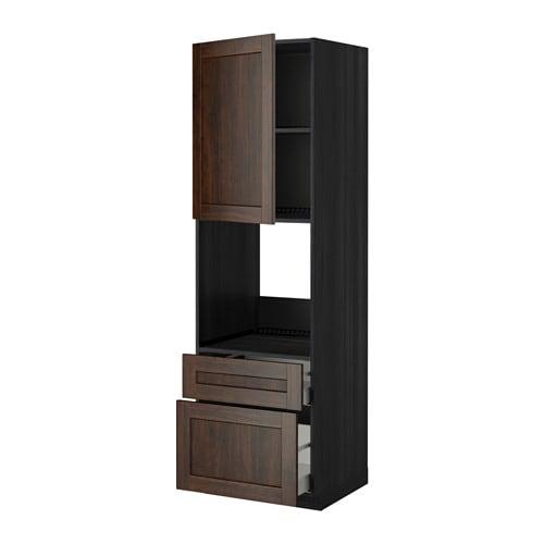 МЕТОД / МАКСИМЕРА Выс шк д/дхвк+двр/2фрнт/1срд/1вс ящ - под дерево черный, Эдсерум под дерево коричневый, 60x60x200 см МЕТОД / МАКСИМЕРА Выс шк д/дхвк+двр/2фрнт/1срд/1вс ящ - под дерево черный, Эдсерум под дерево коричневый, 60x60x200 см