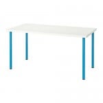 LINNMON/ADILS стол белый/синий 75x74 cm