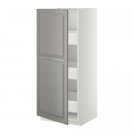 МЕТОД / ФОРВАРА Высокий шкаф с ящиками - Будбин серый, белый МЕТОД / ФОРВАРА Высокий шкаф с ящиками - Будбин серый, белый