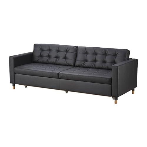 ЛАНДСКРУНА 3-местный диван-кровать - Гранн/Бумстад черный/дерево