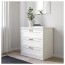 СОНГЕСАНД Комод с 3 ящиками - белый