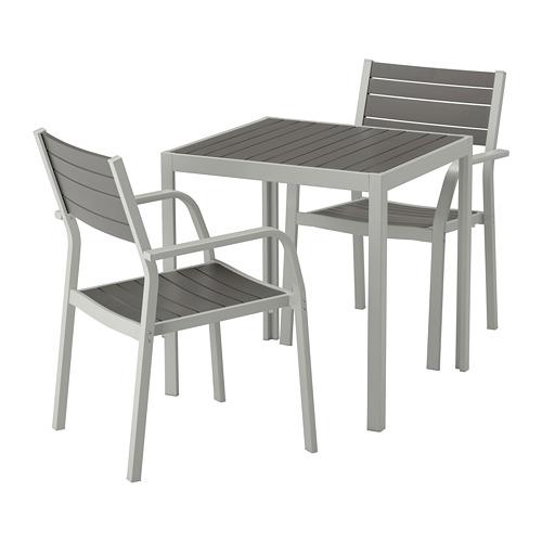 SJÄLLAND садовый стол и 2 легких кресла