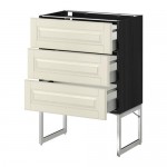 МЕТОД / МАКСИМЕРА Нплн шк 3 фрнт/3 средн ящика - под дерево черный, Будбин белый с оттенком, 60x37x60 см МЕТОД / МАКСИМЕРА Нплн шк 3 фрнт/3 средн ящика - под дерево черный, Будбин белый с оттенком, 60x37x60 см