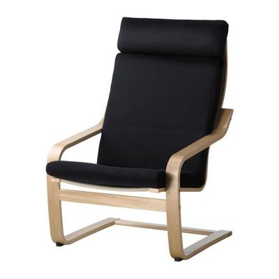 ПОЭНГ Кресло - Корндаль темно-серый, дубовый шпон ПОЭНГ Кресло - Корндаль темно-серый, дубовый шпон