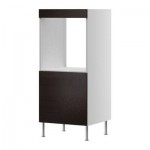 ФАКТУМ Высок шкаф д духовки+дверь - Нексус коричнево-чёрный