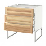 МЕТОД / МАКСИМЕРА Нплн шк 3 фрнт/3 средн ящика - белый, Торхэмн естественный ясень, 80x60x60 см МЕТОД / МАКСИМЕРА Нплн шк 3 фрнт/3 средн ящика - белый, Торхэмн естественный ясень, 80x60x60 см