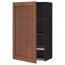 МЕТОД Шкаф навесной с сушкой - под дерево черный, Филипстад коричневый, 60x100 см