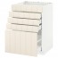 МЕТОД / МАКСИМЕРА Напольн шк д/вар панели/5фасад/4ящ - белый, Хитарп белый с оттенком, 60x60 см