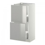 МЕТОД / ФОРВАРА Напольный шкаф с 2 ящиками - 40x37 см, Гревста нержавеющ сталь, белый МЕТОД / ФОРВАРА Напольный шкаф с 2 ящиками - 40x37 см, Гревста нержавеющ сталь, белый