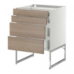 МЕТОД / ФОРВАРА Нплн шк 4 фронт/2 низк/2средн ящ - 60x60x60 см, Брокхульт под грецкий орех светло-серый, белый МЕТОД / ФОРВАРА Нплн шк 4 фронт/2 низк/2средн ящ - 60x60x60 см, Брокхульт под грецкий орех светло-серый, белый