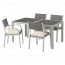 ШЭЛЛАНД Стол+4 кресла, д/сада - Шэлланд темно-серый/ФРЁСЁН/ДУВХОЛЬМЕН бежевый