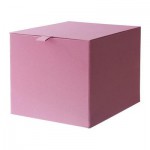 ПАЛЬРА Коробка с крышкой - светло-розовый, 27x22x20 см