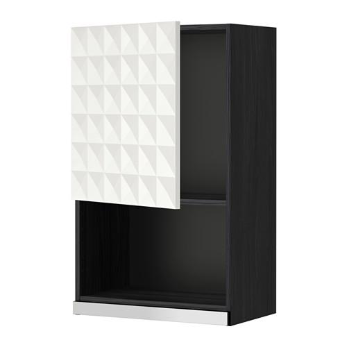 METOD навесной шкаф для СВЧ-печи черный/Гэррестад белый 60x100 см