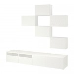 BESTÅ шкаф для ТВ, комбинация серый