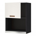 МЕТОД Навесной шкаф для СВЧ-печи - 60x80 см, Мэрста белый, под дерево черный