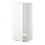 МЕТОД Высок шкаф д холодильн/мороз - 60x60x140 см, Рингульт глянцевый белый, белый