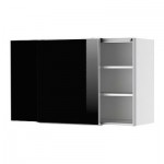 ФАКТУМ Навесной шкаф с рздвжн дверц - Абстракт черный, 120x70 см