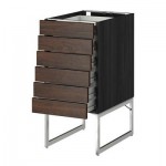 МЕТОД / ФОРВАРА Напольн шкаф 6фронт пнл/6 низ ящ - 40x60x60 см, Эдсерум под дерево коричневый, под дерево черный МЕТОД / ФОРВАРА Напольн шкаф 6фронт пнл/6 низ ящ - 40x60x60 см, Эдсерум под дерево коричневый, под дерево черный