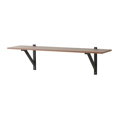 ТОДАЛЕН / ЭКБИ ВАЛЬТЕР Полка с консолью - классический коричневый/черный