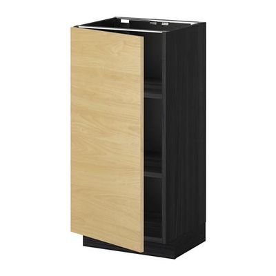МЕТОД Напольный шкаф с полками - 40x37 см, Тингсрид под березу, под дерево черный МЕТОД Напольный шкаф с полками - 40x37 см, Тингсрид под березу, под дерево черный