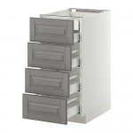 МЕТОД / МАКСИМЕРА Нплн шк 4фрнт/2нзк/3срд ящ - белый, Будбин серый, 40x60 см МЕТОД / МАКСИМЕРА Нплн шк 4фрнт/2нзк/3срд ящ - белый, Будбин серый, 40x60 см