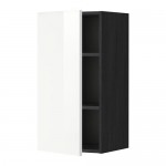 METOD шкаф навесной с полкой черный/Рингульт белый 40x80 см