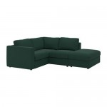 ВИМЛЕ 3-местный угловой диван - с открытым торцом/Гуннаред темно-зеленый