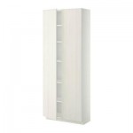 МЕТОД Высок шкаф с полками - 80x37x200 см, Росдаль белый ясень, белый